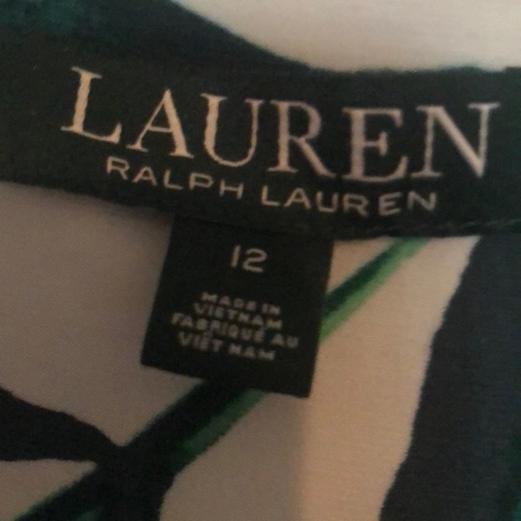 Ralph Lauren Faux Wrap Sheath Dress Palm Leaf - Picture 2 of 5